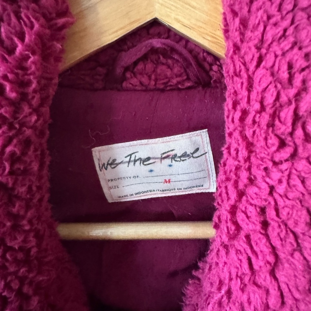 We The Free Burgundy Teddy Jacket - Picture 9 of 12